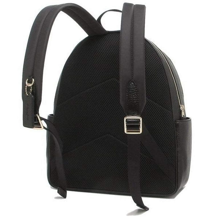 Coach (5666) Court Medium Black Pebbled Leather Backpack Shoulder Bag  Bookbag