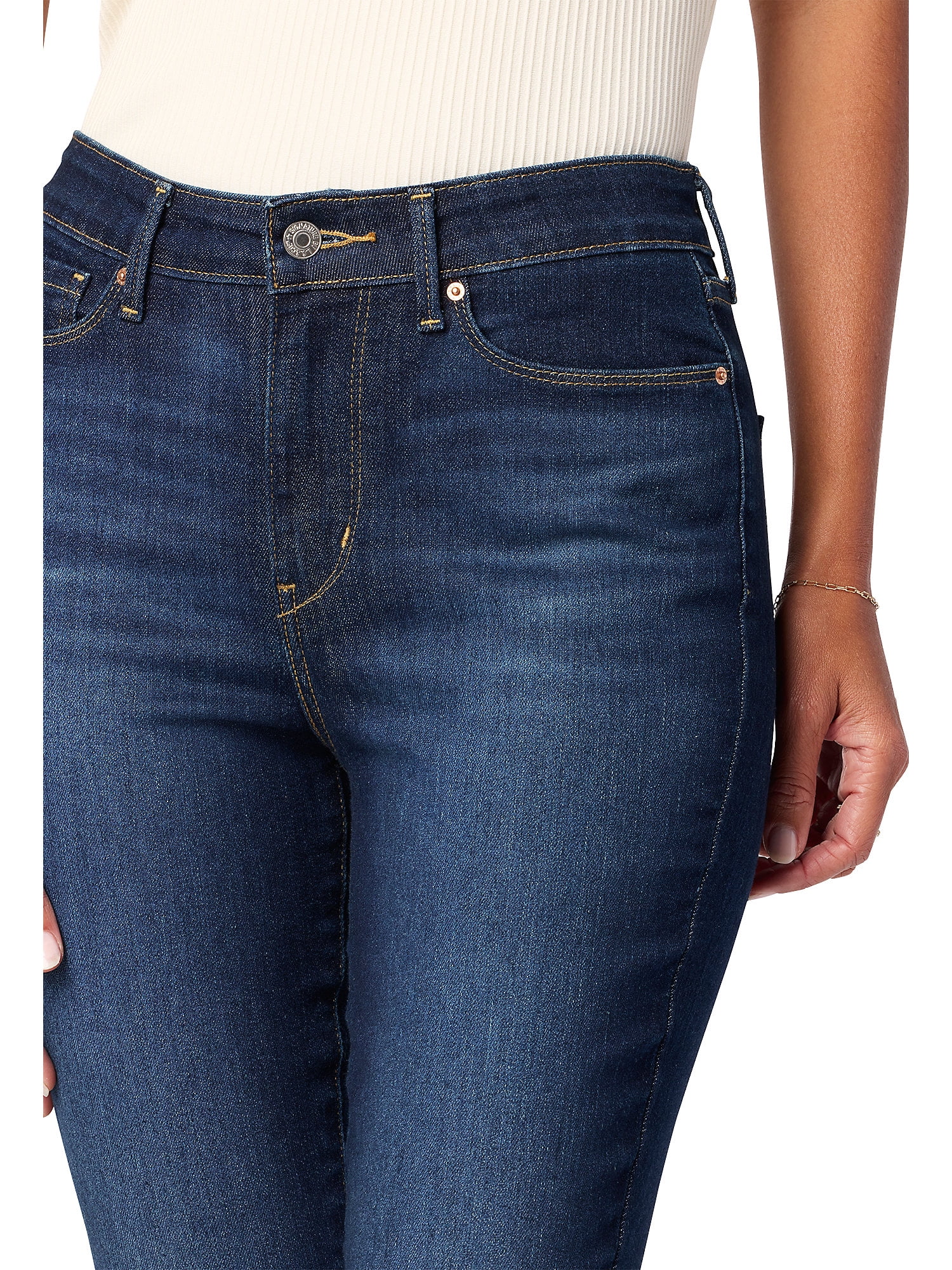 Levi Strauss Signature Women's and Women's Plus High Rise Skinny Jeans, Inseams: Short, Regular and Long, Sizes 2-28