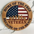thumbnail image 4 of Patriotic Wooden Wall Plaque Home of the Free Because of the Brave Veteran Tribute Decor for Home & Office, 4 of 5
