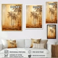 thumbnail image 4 of Designart "Vintage Sunset Bronze Beach Getaway With Palm Trees" Palms & Palm Trees Wall Decor, 4 of 7