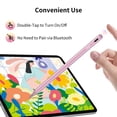 thumbnail image 2 of Metapen Pink iPad Stylus Pen, Faster Charge Apple Pens with Tilt Functionality for iPad 10/9/8/7/6th Gen, Smooth Drawing, 2 of 9