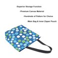 thumbnail image 3 of FORMRS Womens Canvas Tote Bag with Zipper Inner Pocket Shoulder Handbag, Blue Dots, 3 of 7