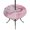 Pink, variant on Round Outdoor Tablecloth with Umbrella Hole and Zipper, Aqua Marble Fitted Table Cover with Elastic Edge for 36-44 Inch, Modern Abstract Waves Silvery Farmhouse Waterproof Patio Tablecoths for Picnic