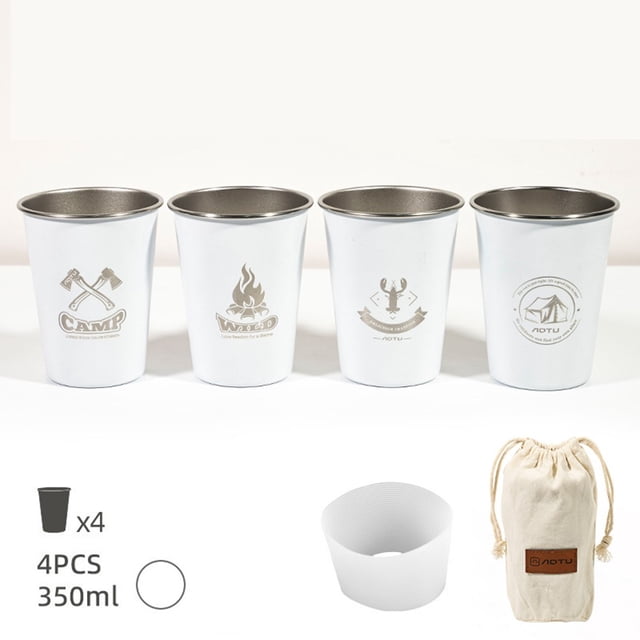 Mosiee Outdoor 304 Stainless Steel Cup Set: Perfect For Camping, Picnics & More!