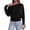 Black, variant on Womens Off The Shoulder Sweater Fall Fashion Soft Stretchy Knit Fabric, Batwing Long Sleeve Cinched Waist Cropped Sweaters, Date Night Outfit, Asymmetrical Going Out Tops