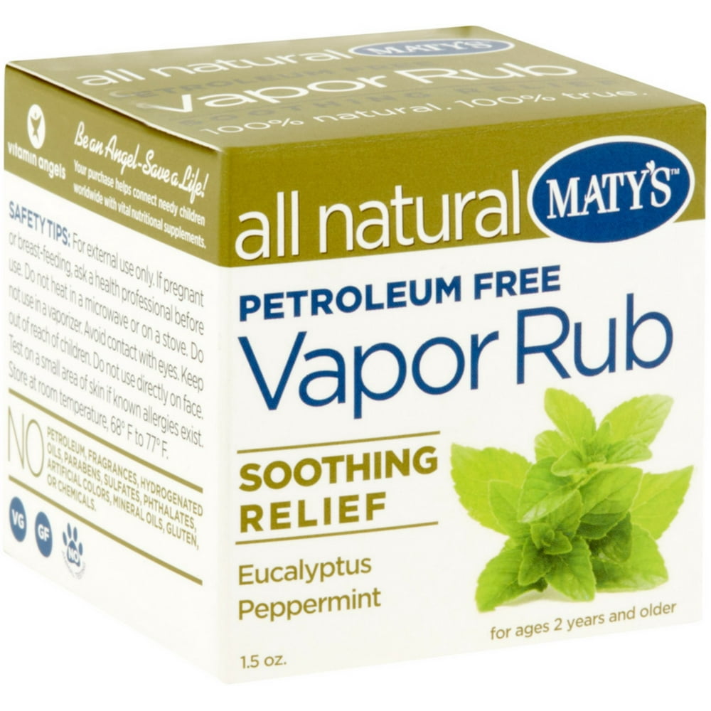 6 Pack Maty's All Natural Vapor Rub Soothing Relief 1.50 oz Walmart