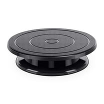 10.8 Inch Rotate Turntable Sculpting Wheel Revolving Cake Turntable Black Painting Turn Table Lightweight Stand for Paint Spraying Spinner, Cake Decorating, Displaying Item (Black)