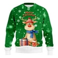 thumbnail image 4 of KANG His & Hers Christmas Sweatshirt | Unisex Ribbed Knit Pullover for Couples & Friends | Festive Matching SetGreenL, 4 of 5