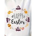 thumbnail image 2 of Happy Easter Print T-shirt, Casual Crew Neck Short Sleeve Top For Spring & Summer, Women's Clothing Tee For Adult, Men, Women, Teen, Teenager, Adolescent, Youth., 2 of 7