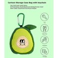 thumbnail image 3 of Linda billetera Zero Avocado compatible con AirPods Pro Second, First y 321, funda para teléfono Sony LinkBuds S WF-L900 WF-1000XM4, llavero con etiqueta para auriculares Galaxy Buds Airtag Huawei, mi, 3 of 5