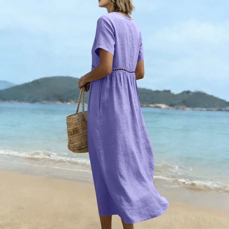 casual midi spring dresses for women PRETTYGARDEN Spring Casual Dresses for Women Summer Business Work Midi