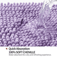 thumbnail image 7 of Evlmd Bathroom Rugs, Extra Soft Absorbent Shaggy Chenille Bath Rugs, Non-Slip Dark Purple Bath Mats for Bathroom Floor Tub and Shower, Home Decor Accessories, 20" X 32", 7 of 7
