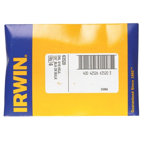 IRWIN BIT DRILL 5/16""HSS BULK (Pack of 6)