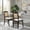 Coffee + Natural + Beige, variant on Demi Bonn Folding Dining Chair Set of 2, Rubber Wood Frame, Linen Padded Seat, Coffee Finish, Gray