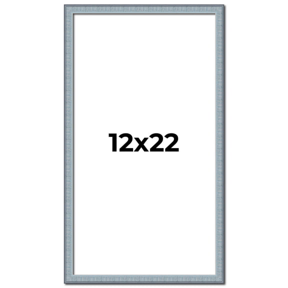 12x22 Distressed/Aged Complete Wood Picture Frame with UV Acrylic, Foam Board Backing, & Hardware