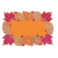 thumbnail image 3 of Fennco Styles Embroidered Sequin Autumn Leaves Placemats 14" W X 20" L, Set of 4 - Terracotta Harvest Foliage Table Mats for Thanksgiving, Holiday, Banquets, Special Occasion, 3 of 5