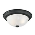 thumbnail image 6 of Design House WM158825 Traditional 2 Pack 2-Light Indoor Dimmable Ceiling Light with Alabaster Glass for Bedroom Hallway Kitchen Dining Room, Matte Black, 6 of 10