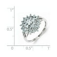 thumbnail image 2 of Sterling Silver Aquamarine Ring - .74 cwt - Size 8 - Measures 2mm Wide, 2 of 2