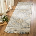 thumbnail image 3 of SAFAVIEH Blossom Keighley Geometric Fringe Wool Area Rug, Beige/Light Blue, 6' x 6' Square, 3 of 9