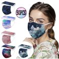 thumbnail image 1 of 50 mascarillas desechables navideñas de 3 capas para adultos con diseño, mascarilla navideña con alambre para la nariz para mujeres y hombres, 1 of 5