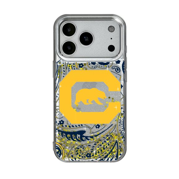 Keyscaper Cal Bears Memories Print iPhone Glitter Case