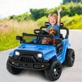 thumbnail image 2 of Gymax Kids Ride on Car Truck 12V Battery Powered Electric Vehicle w/ Foldable Mirrors Navy, 2 of 10