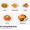 thumbnail image 4 of Strak Air Fryer Oven - 12-Quart 6-in-1 Rotisserie Oven and Dehydrator, 12 Presets with Digital Timer and Touchscreen, Family Size XL Airfryer Countertop Convection Oven, Dishwasher-Safe Parts, Black, 4 of 4