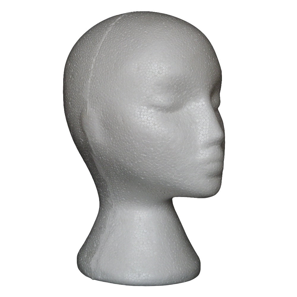 Travelwant 4Packs Wig Head Tall Female Foam Mannequin Wig Stand and Holder for Style Model And Display Hair Hats and Hairpieces Mask for Home Salon and Travel