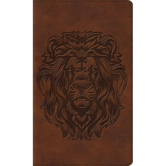 ESV Thinline Bible, Red Letter (Trutone, Brown, Royal Lion Design), (Hardcover)