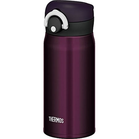 

Thermos Water bottle Vacuum insulated mobile mug [One-touch open type] 350ml Midnight black JNR-350 M-BK// Steel