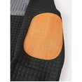 thumbnail image 4 of Mens Button Mock Neck Sweatshirts Long Sleeve Shirts Casual Color Block Checkered Pullover Breathable Basic Athletic Workout Sweatshirt Tops, 4 of 8