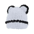 thumbnail image 3 of APEXFWDT Fluffy Knit Beanie Hats for Women Winter Furry Warm Knit Crochet Skull Cap Outdoor Peruvian Cover Ears Beanie Hat Ear Flaps Sherpa Ski Snow Hats Knit Fleece Lined Hats, 3 of 5