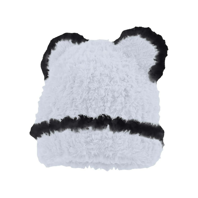 APEXFWDT Fluffy Knit Beanie Hats for Women Winter Furry Warm Knit