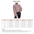 thumbnail image 5 of Suéter De Manga Larga Para Mujer Suéter De Cuello Alto Para Mujer Suéter De Punto Suéter De Cuello Alto Hombro Caído Suéter De Manga Larga Suéter Informal Para Mujer Rosa L ANGGREK  Otros, 5 of 5