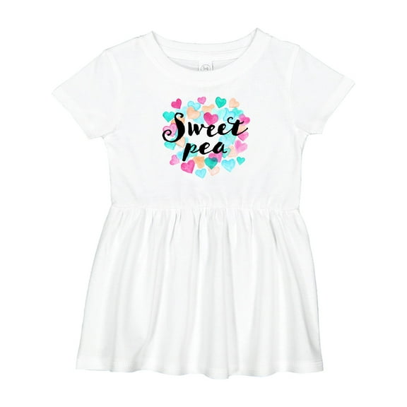 Inktastic Sweet Pea Hearts Girls Baby Dress