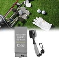 thumbnail image 2 of Cepillo para palos de Golf Cola herramientas limpiadoras de ranuras con mosquetón retráctil Gris, 2 of 8