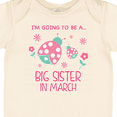 thumbnail image 4 of Inktastic I'm Going to Be a Big Sister in March Girls Baby Bodysuit, 4 of 5