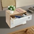 thumbnail image 3 of Wooden Desktop Storage Box Desk Organizer Desktop Box with Lockable Drawers, 3 of 12