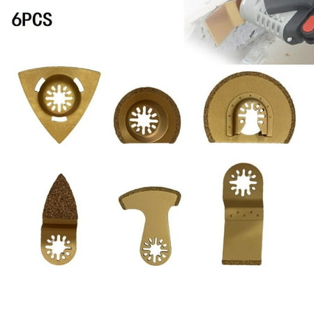 

BCLONG Carbide Oscillating Multi Tool Segment Saw Blades Tile Grout Cutter 6pcs/Set