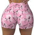 thumbnail image 2 of Lsque Cartoon Poodle Dog Pattern High Waisted Biker Shorts for Women-Tummy Control Fitness Athletic Workout Running Yoga Gym Shorts,Moisture-Wicking-, 2 of 9