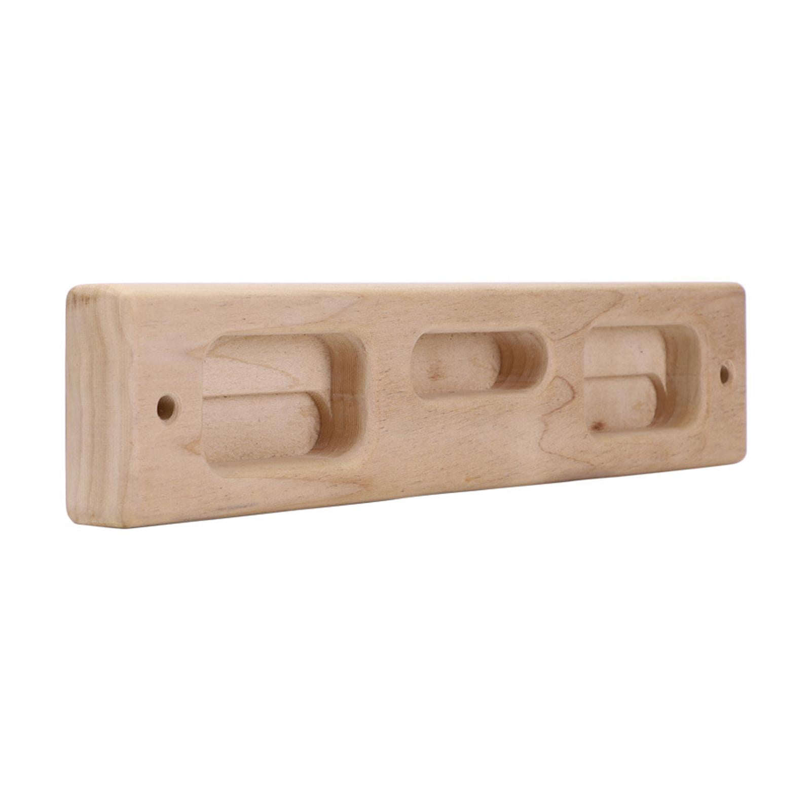 Vensio Wooden Rock Climbing Fingerboard with Jugs and Slopers Building Core Grip Strength Hang Board