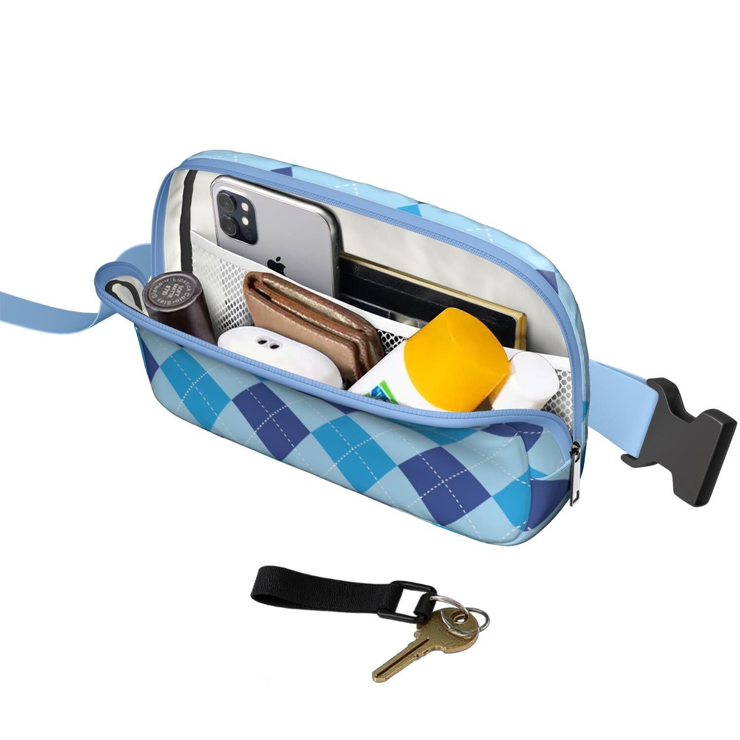Rustic Plaid Fanny Pack – Farmhouse Style Belt Bag with Classic Buffalo Plaid Design