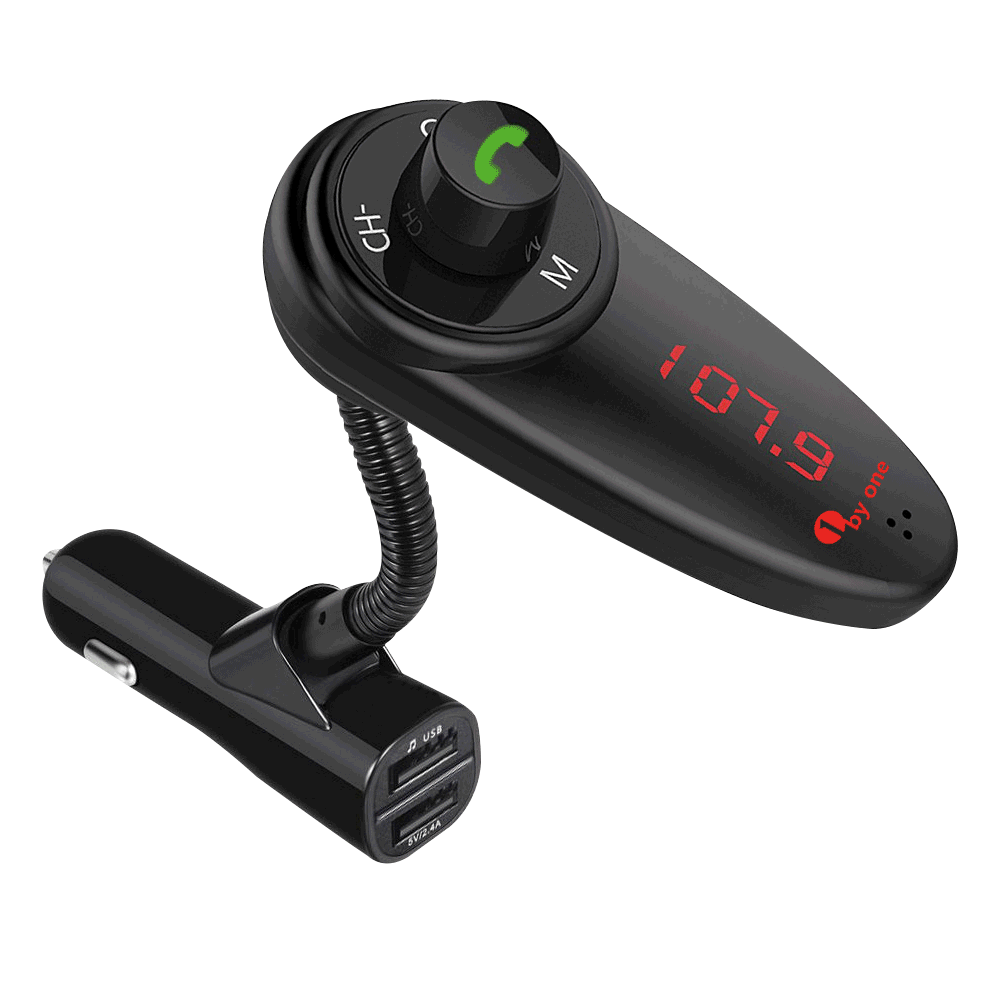 1byone Bluetooth FM Transmitter Wireless InCar Radio Receiver Adapter