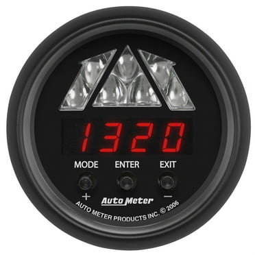 Autometer Z-Series 2-1/16in Tachometer Digital 16000 RPM w/ LED Shift Light - 2676