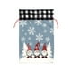thumbnail image 2 of Bolsa grande de regalo navideña con cordón | Diseño de Papá Noel sin rostro con estampado de bosque de terciopelo | Bolsa infantil para dulces y regalos de fiesta, 2 of 6