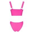thumbnail image 5 of Sngxgn Women's Bikini Set Two Piece Swimsuit High Waisted Neck Swimwear(Hot Pink,S), 5 of 5