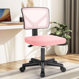CONCETTA Armless Desk Chair, Pink