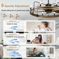 thumbnail image 4 of Bella Depot 36" Rustic Wood Ceiling Fan with Light and Remote Control 6-Speed Reversible Motor, 4 of 14