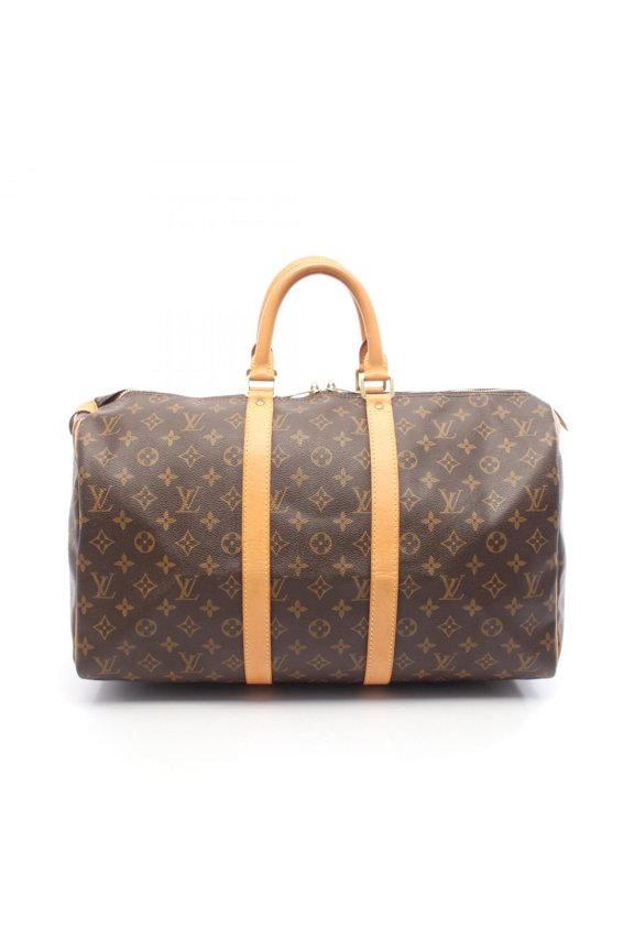 Pre-Owned Louis Vuitton Keepall 45 Boston Bag, Coated Canvas and Leather, Monogram,... (Fair)