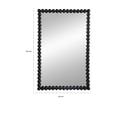 thumbnail image 5 of Emu 36 Inch Modern Wall Mirror, Beaded Black Rectangular Metal Frame, 5 of 5